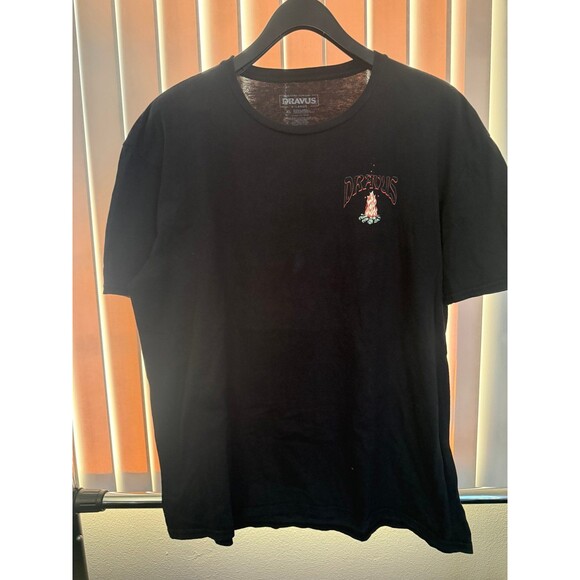 Men's Dravus Black Tall Mushrooms Campfire Graphic Shirt Size X-large - Picture 1 of 5